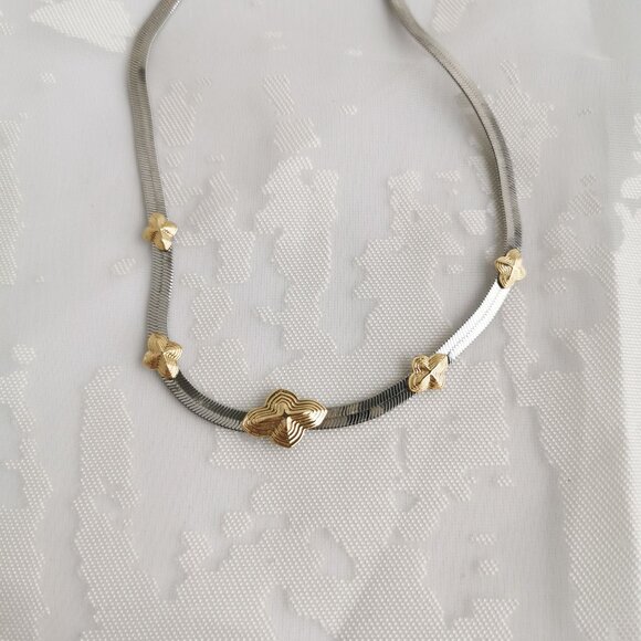 Kendra Scott Abbie Mixed Metal Herringbone Necklace - Picture 3 of 4